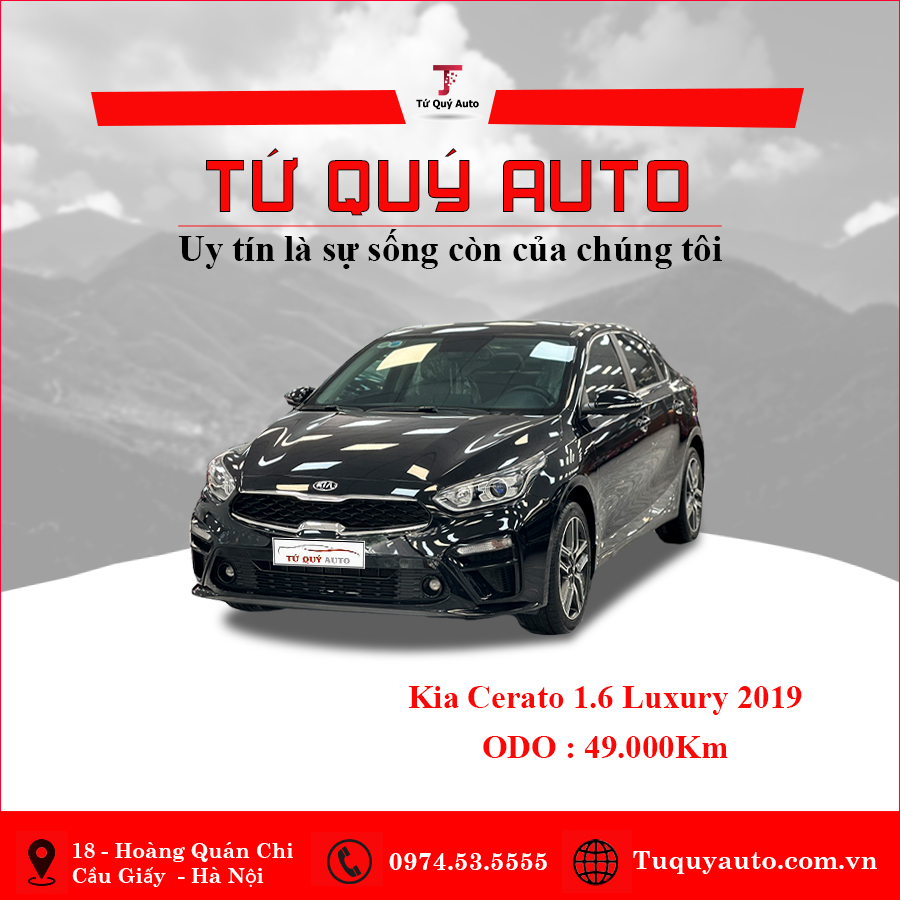 Xe Kia Cerato 1.6 AT Luxury 2019 - Đen