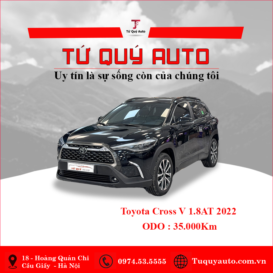 Xe Toyota Corolla Cross 1.8V 2022 - Đen