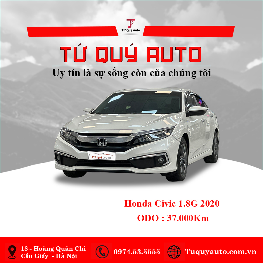 Xe Honda Civic G 1.8 AT 2020 - Trắng