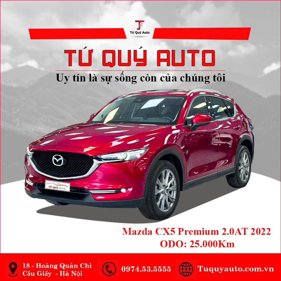 Xe Mazda CX5 Premium 2.0 AT 2022 - Đỏ