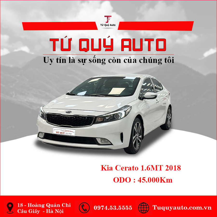 Xe Kia Cerato 1.6 MT 2018 - Trắng