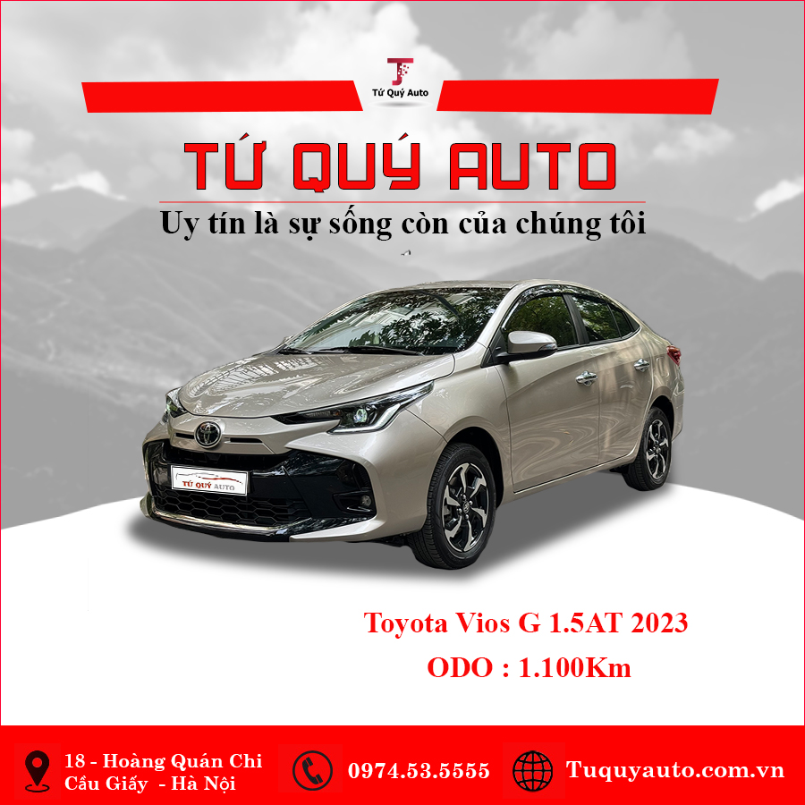 Xe Toyota Vios G 1.5 CVT 2023 - Vàng Cát