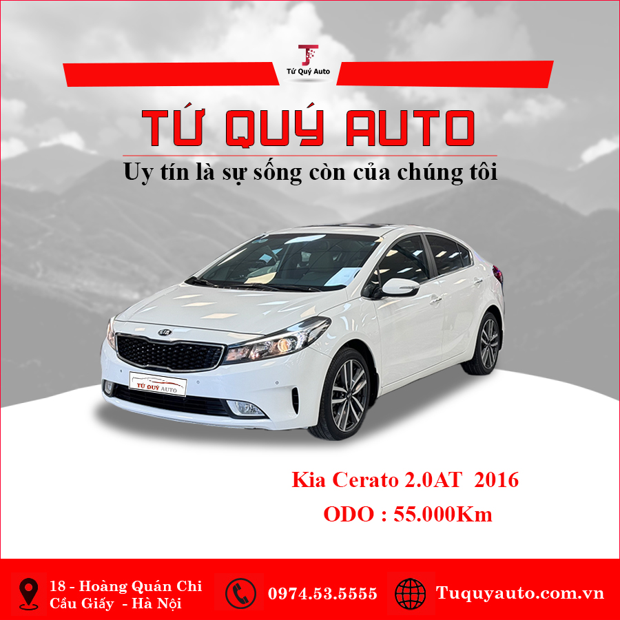 Xe Kia Cerato 2.0 AT 2016 - Trắng