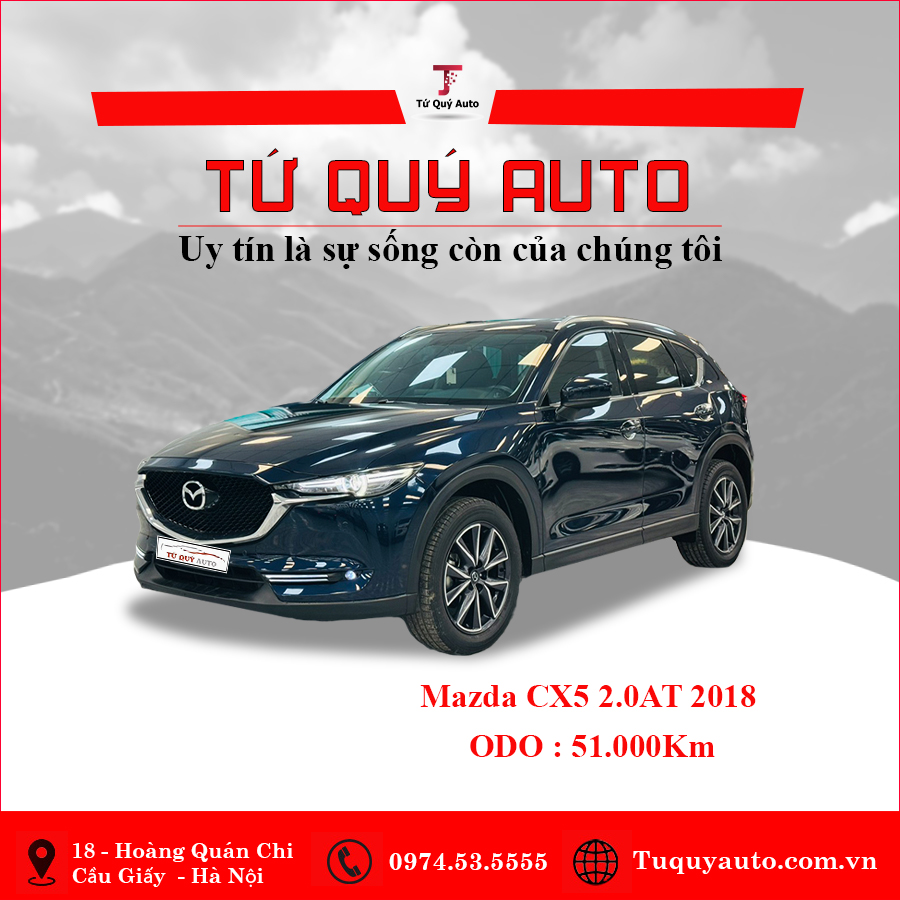 Xe Mazda CX5 2.0 AT 2018 - Xanh Đen