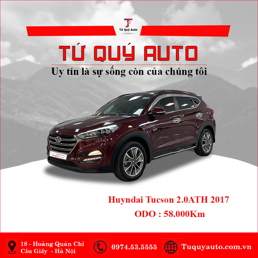 Xe Hyundai Tucson 2.0 ATH 2017 - Đỏ Mận