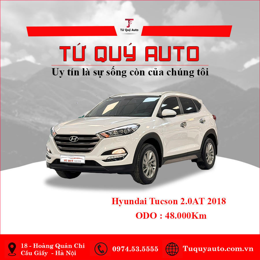 Xe Hyundai Tucson 2.0 AT 2018 - Trắng