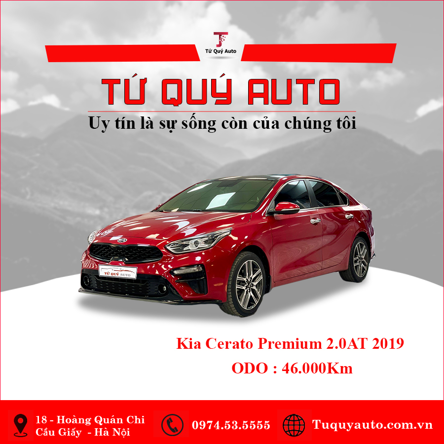 Xe Kia Cerato 2.0 AT Premium 2019 - Đỏ