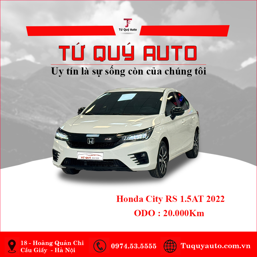 Xe Honda City RS 1.5 AT 2022 - Trắng