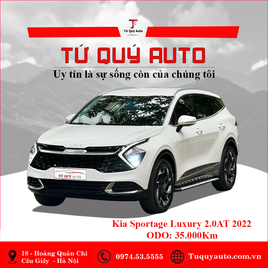 Xe Kia Sportage Luxury 2.0G 2022 - Trắng