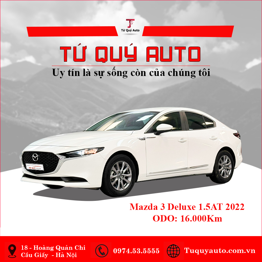 Xe Mazda 3 1.5L Deluxe 2022 - Trắng