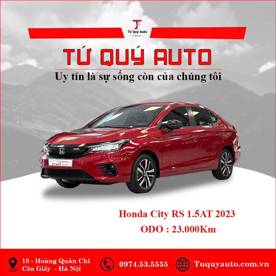 Xe Honda City RS 1.5 AT 2023 - Đỏ