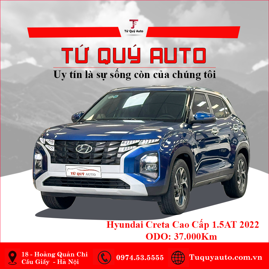Xe Hyundai Creta Cao cấp 1.5 AT 2022 - Xanh
