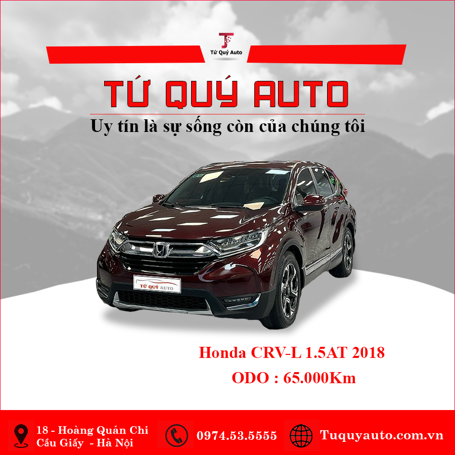 Xe Honda CRV 1.5L Turbo 2018 - Đỏ Mận