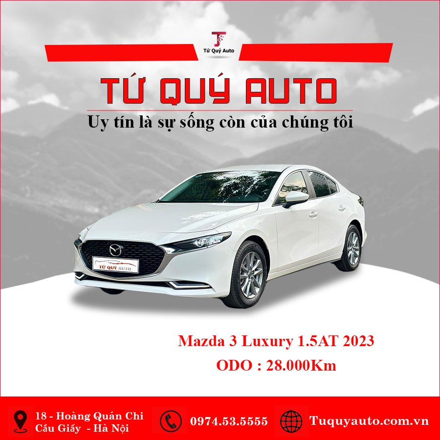 Xe Mazda 3 1.5L Luxury 2023 - Trắng