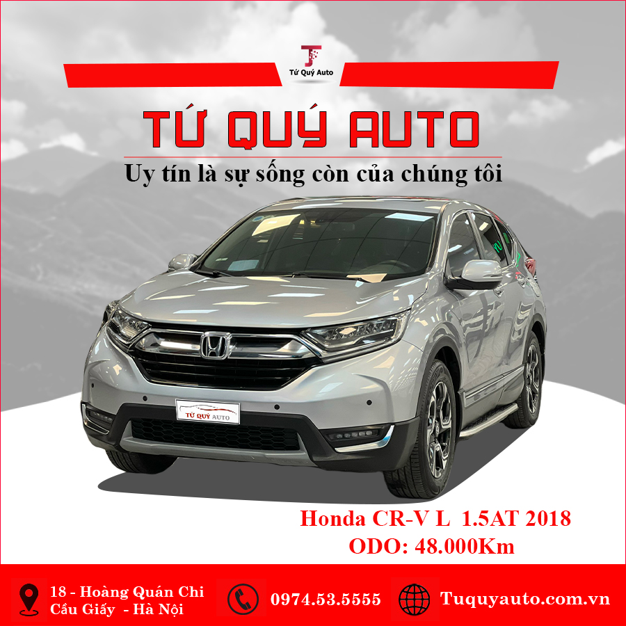 Xe Honda CRV 1.5L Turbo 2018 - Bạc