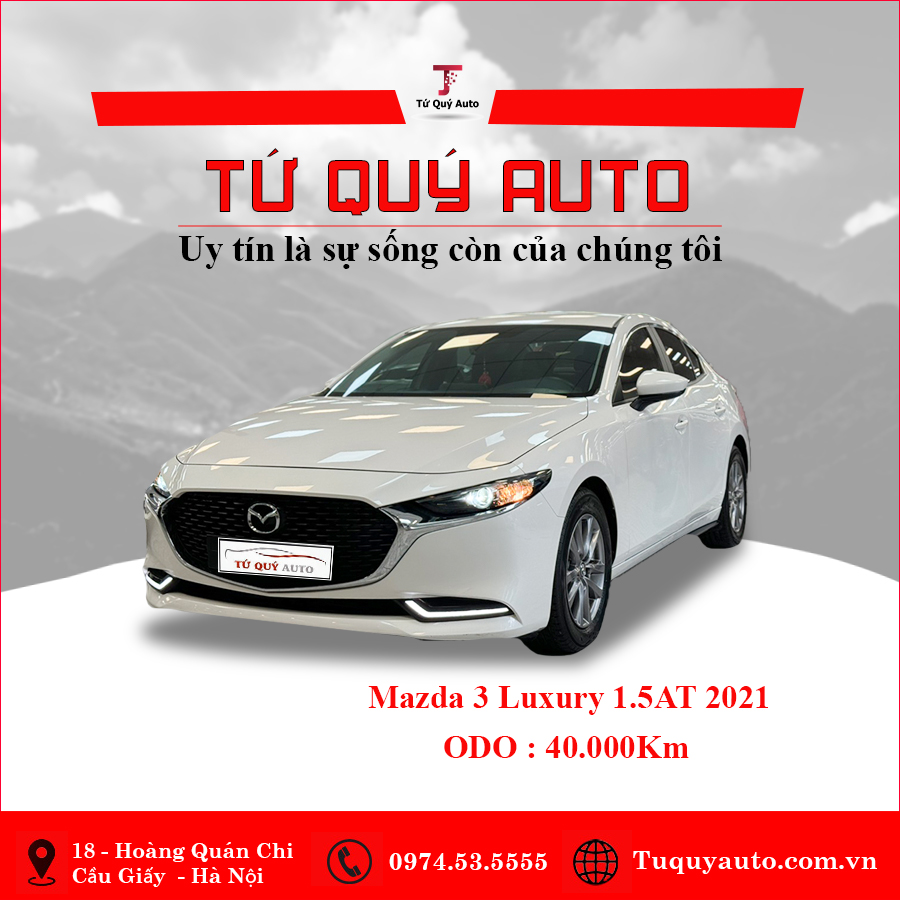 Xe Mazda 3 1.5L Luxury 2021 - Trắng