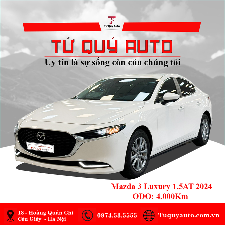 Xe Mazda 3 1.5L Luxury 2024 - Trắng