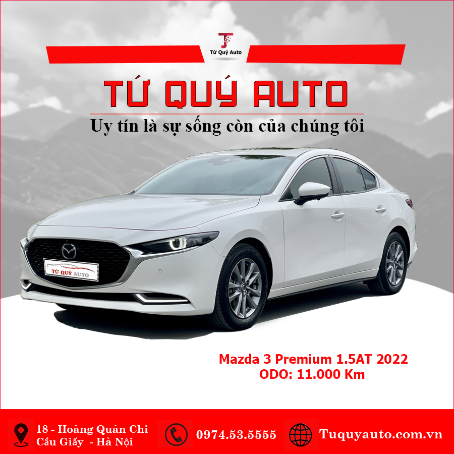 Xe Mazda 3 1.5L Premium 2022 - Trắng