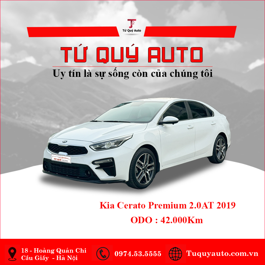 Xe Kia Cerato 2.0 AT Premium 2019 - Trắng