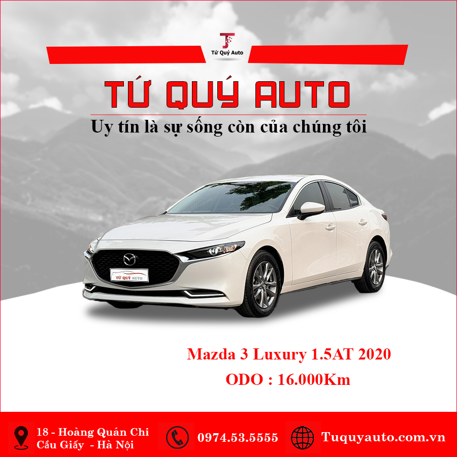 Xe Mazda 3 1.5L Luxury 2020 - Trắng