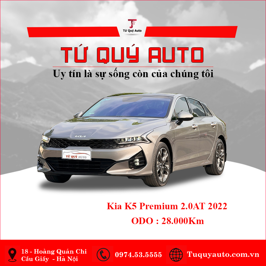 Xe Kia K5 Premium 2.0 AT 2022 - Xám