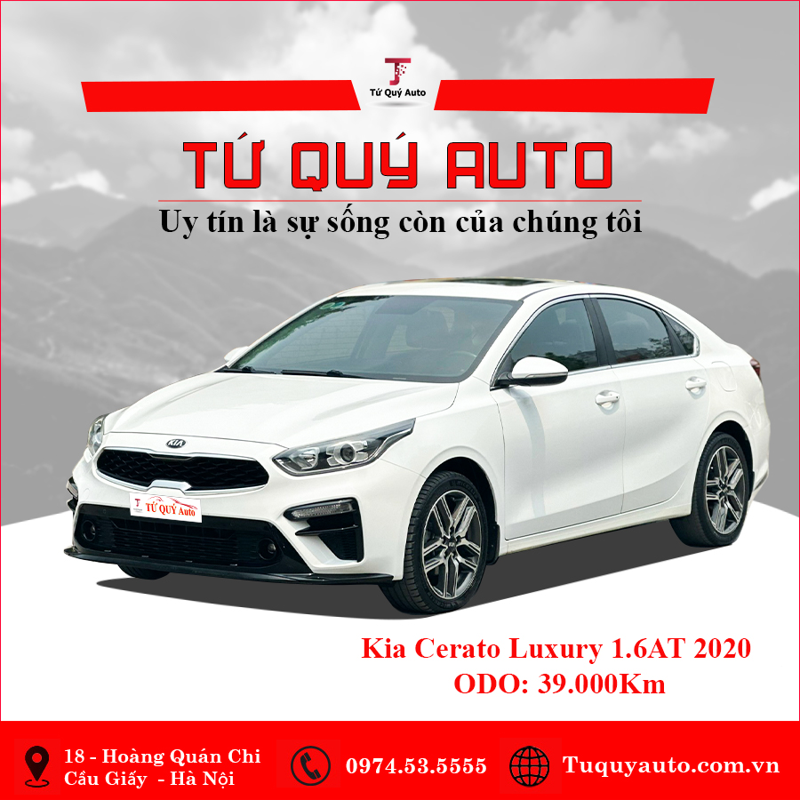 Xe Kia Cerato 1.6 AT Luxury 2020 - Trắng