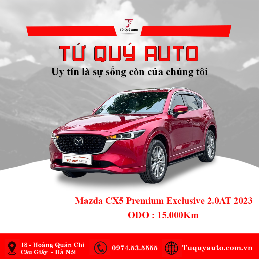 Xe Mazda CX5 Premium Exclusive 2.0 AT 2023 - Đỏ