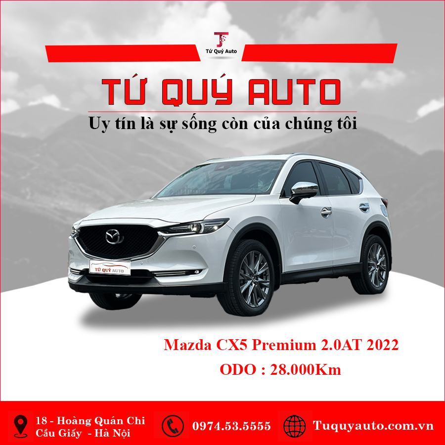 Xe Mazda CX5 Premium 2.0 AT 2022 - Trắng