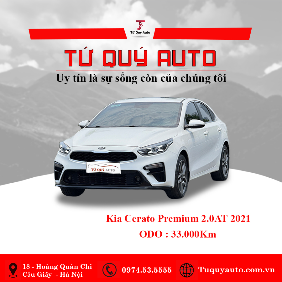 Xe Kia Cerato 2.0 AT Premium 2021 - Trắng