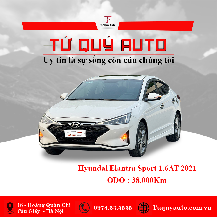 Xe Hyundai Elantra Sport 1.6 AT 2021 - Trắng