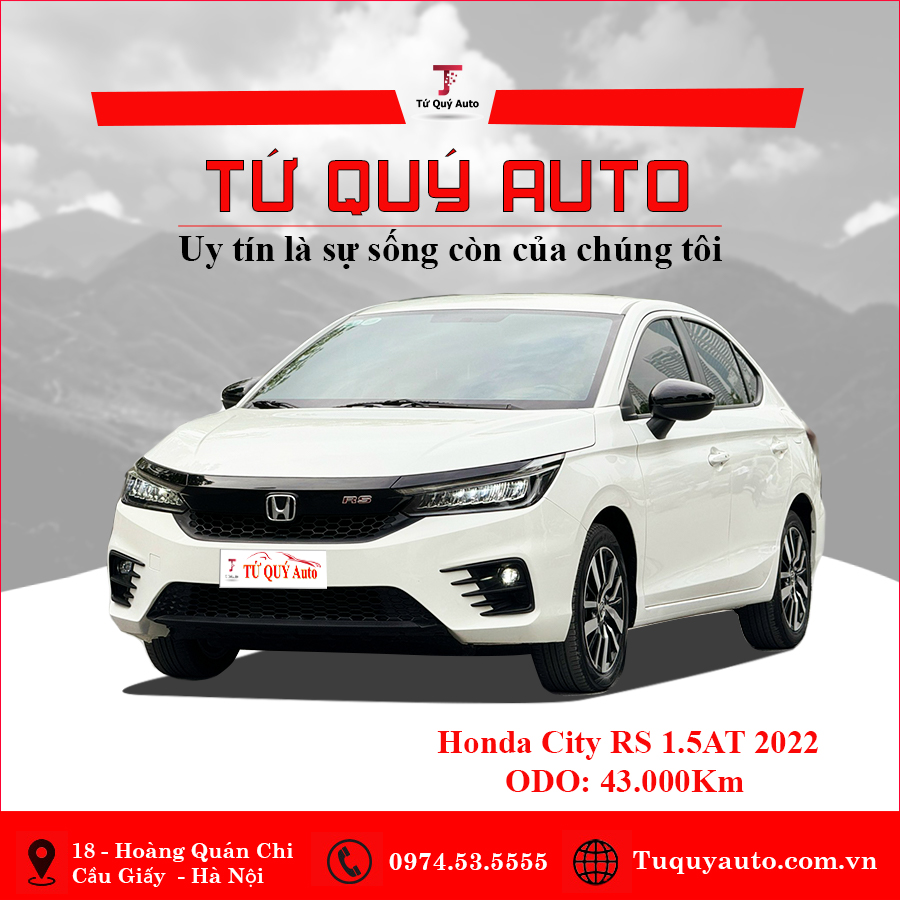 Xe Honda City RS 1.5 AT 2022 - Trắng