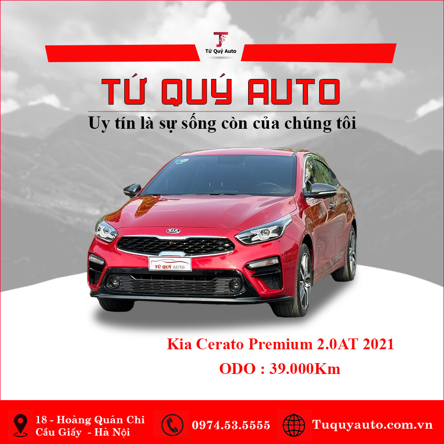 Xe Kia Cerato 2.0 AT Premium 2021 - Đỏ