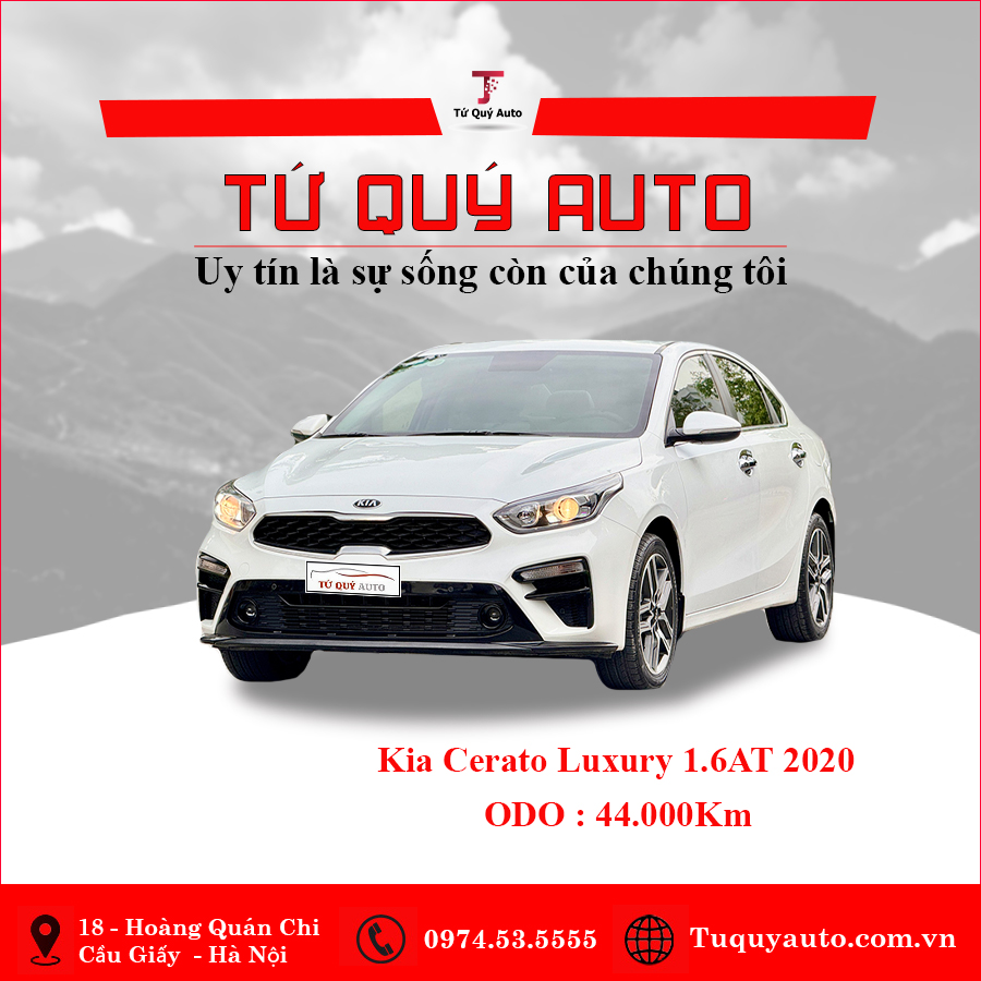 Xe Kia Cerato 1.6 AT Luxury 2020 - Trắng