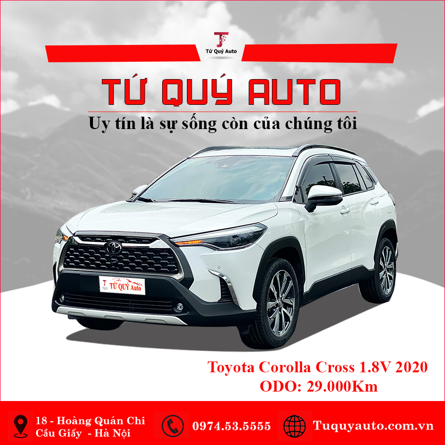 Xe Toyota Corolla Cross 1.8V 2020 - Trắng