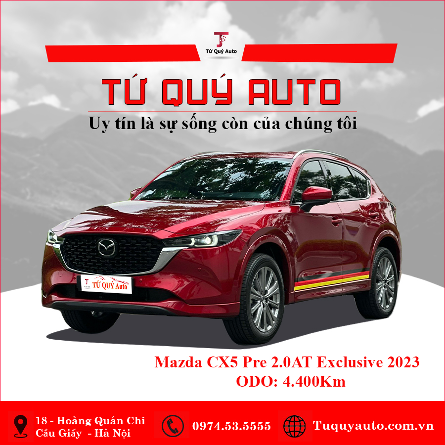 Xe Mazda CX5 Premium Exclusive 2.0 AT 2023 - Đỏ