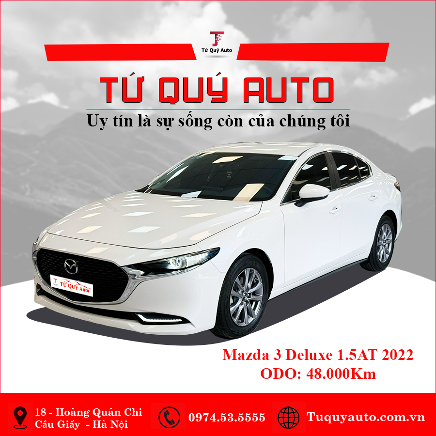 Xe Mazda 3 1.5L Deluxe 2022 - Trắng