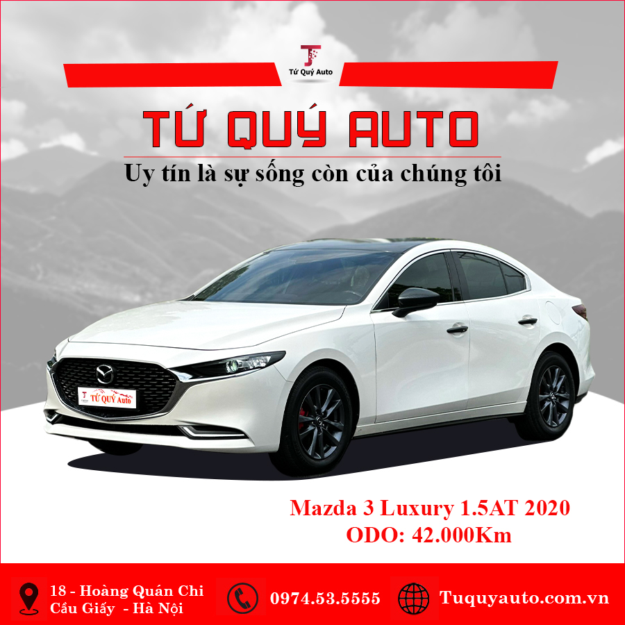 Xe Mazda 3 1.5L Luxury 2020 - Trắng