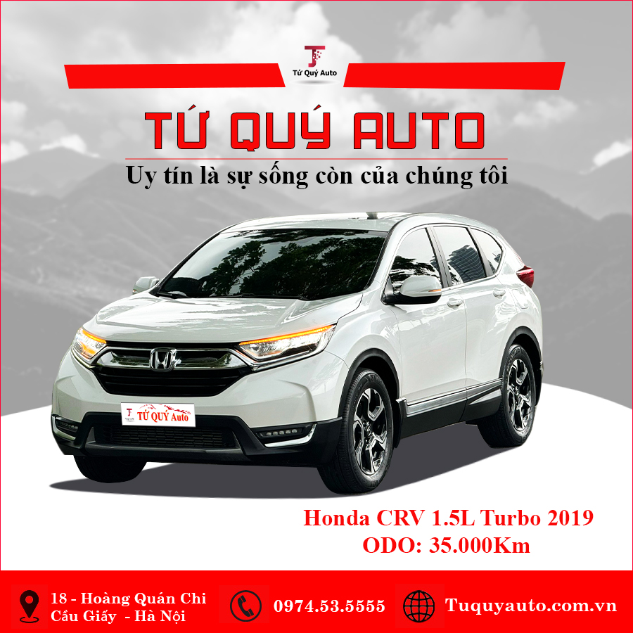Xe Honda CRV 1.5L Turbo 2019 - Trắng