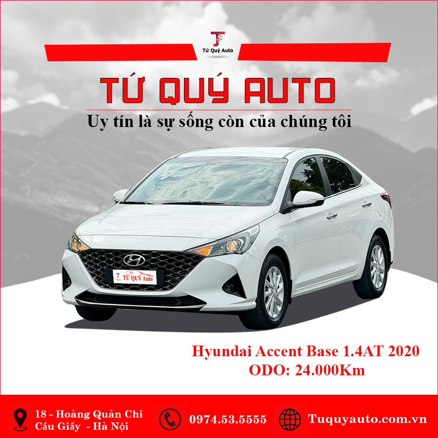 Xe Hyundai Accent 1.4 AT 2020 - Trắng