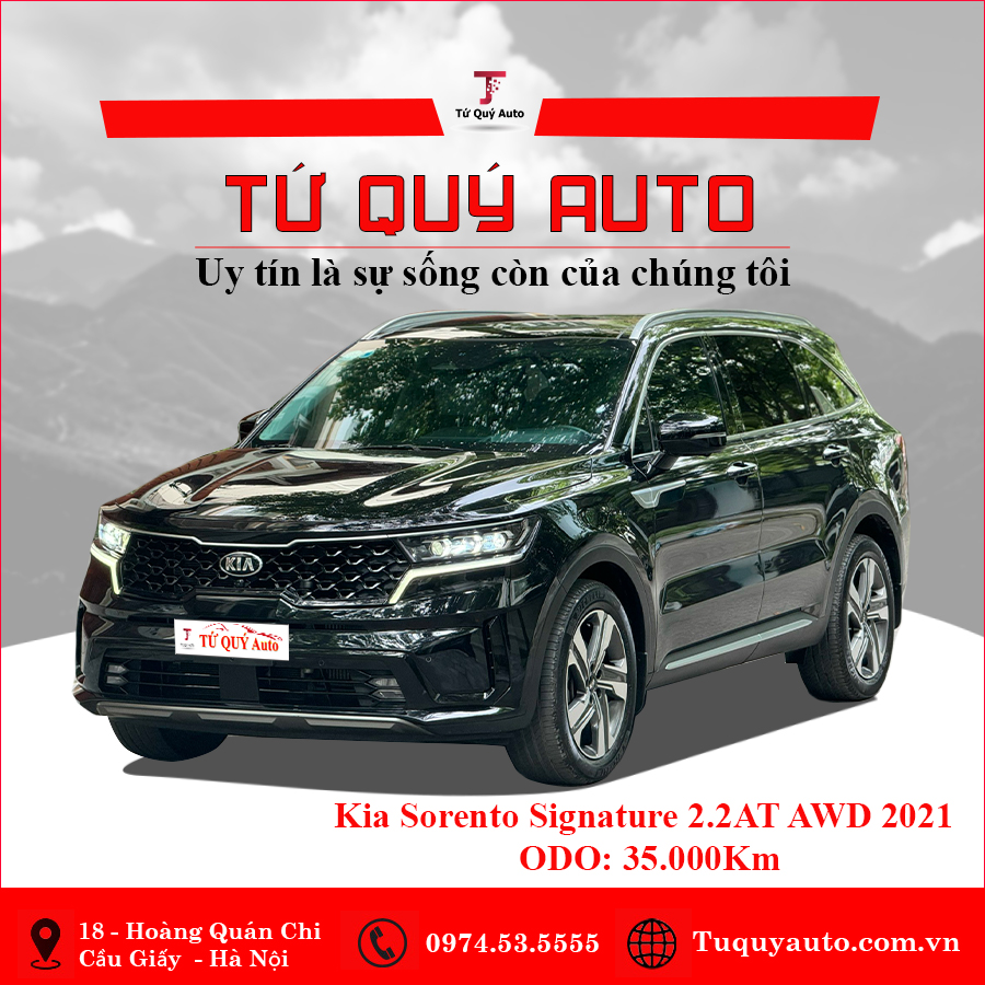 Xe Kia Sorento Signature 2.2 AT AWD 2021 - Đen