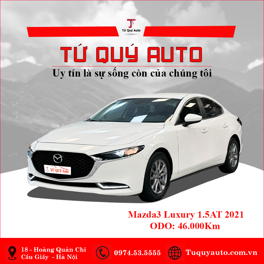 Xe Mazda 3 1.5L Luxury 2021 - Trắng