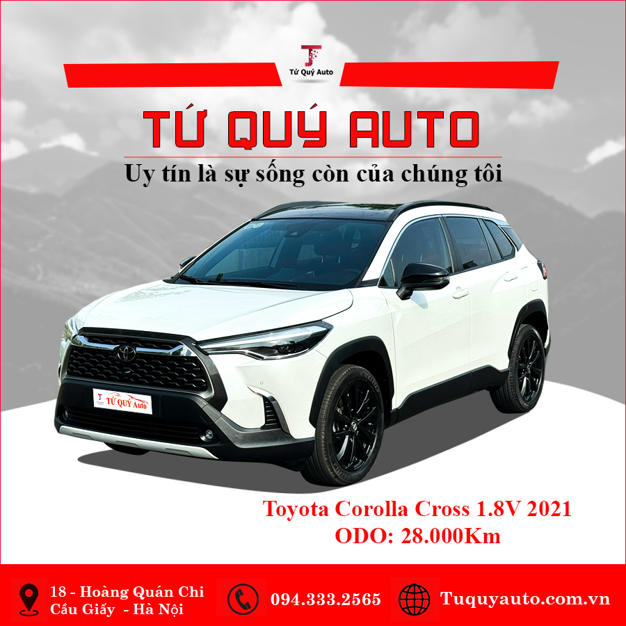 Xe Toyota Corolla Cross 1.8V 2021 - Trắng