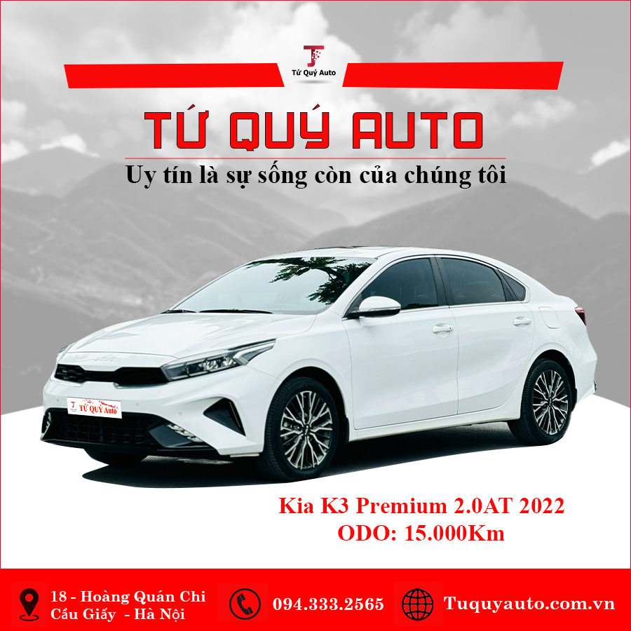 Xe Kia K3 Premium 2.0 AT 2022 - Trắng