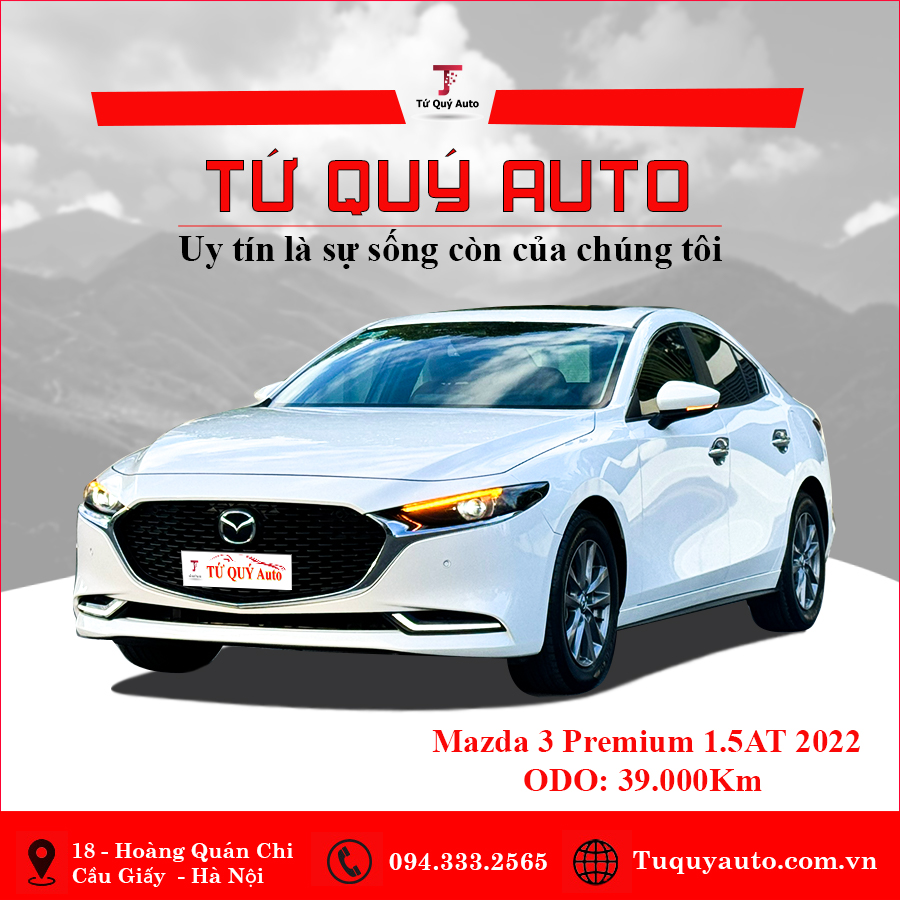 Xe Mazda 3 1.5L Premium 2022 - Trắng