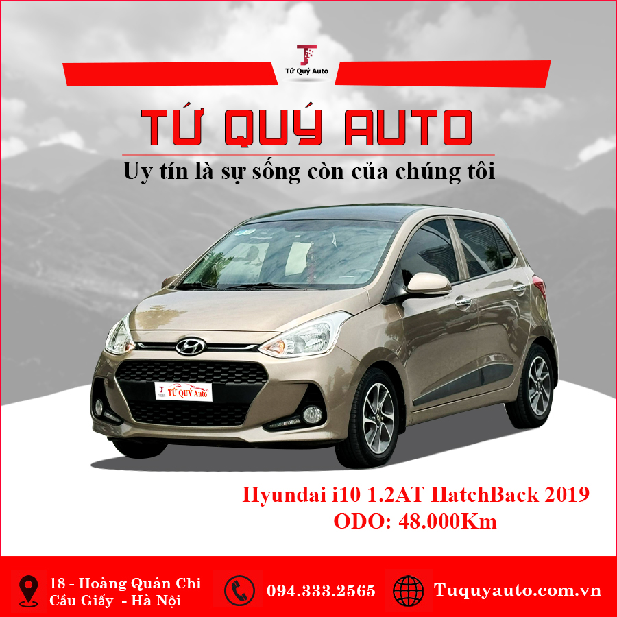 Xe Hyundai i10 Grand 1.2 AT 2019 - Nâu