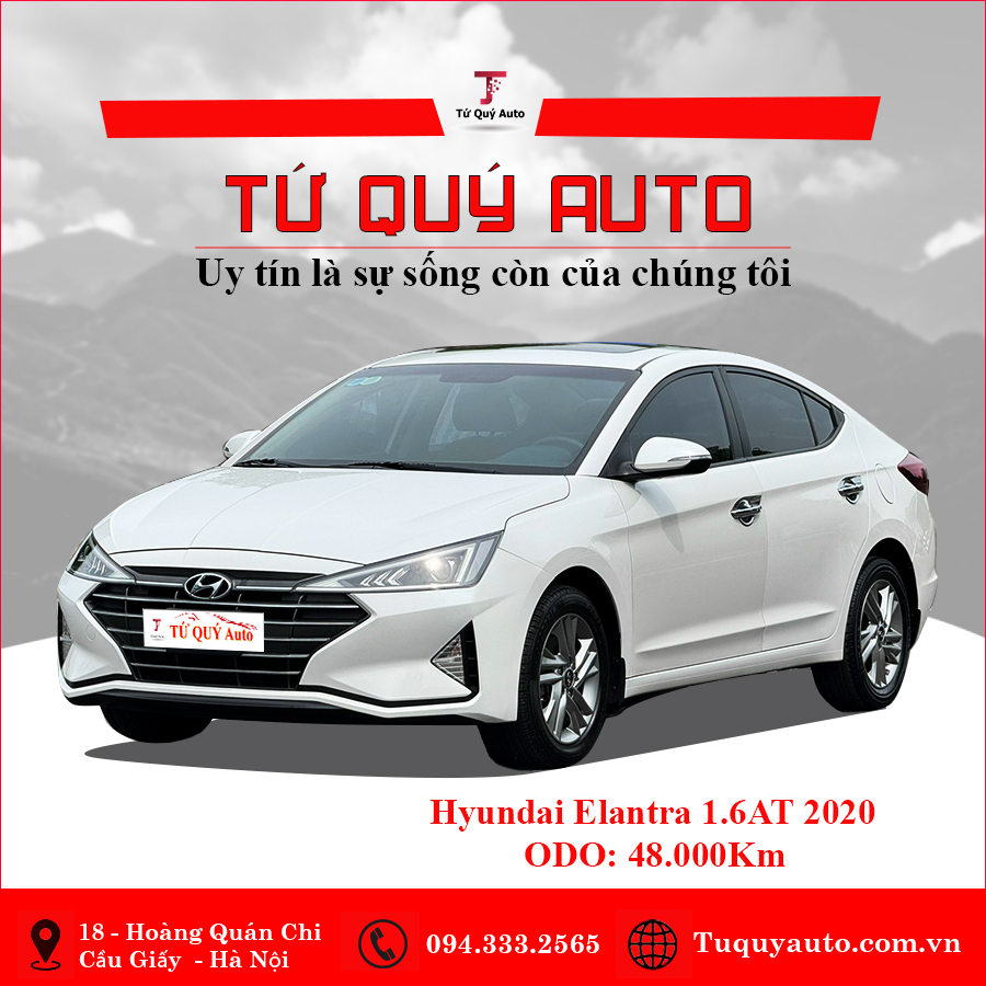 Xe Hyundai Elantra 1.6 AT 2020 - Trắng