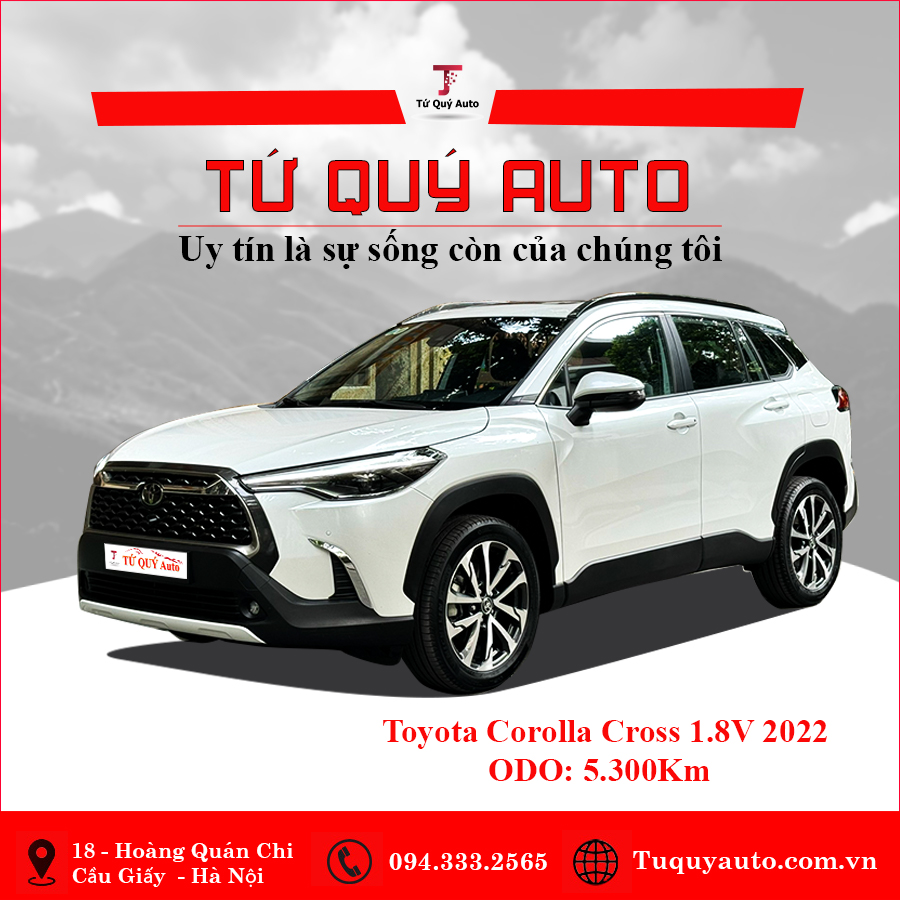 Xe Toyota Corolla Cross 1.8V 2022 - Trắng