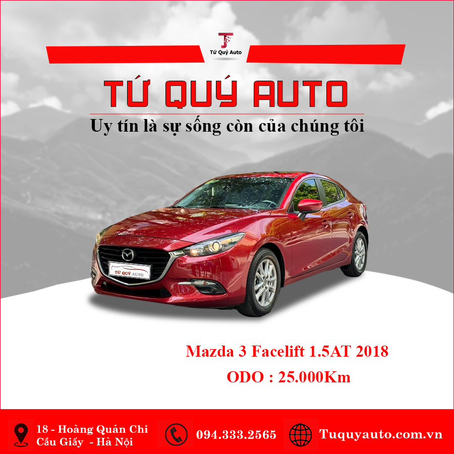 Xe Mazda 3 Sedan 1.5 AT 2018 - Đỏ