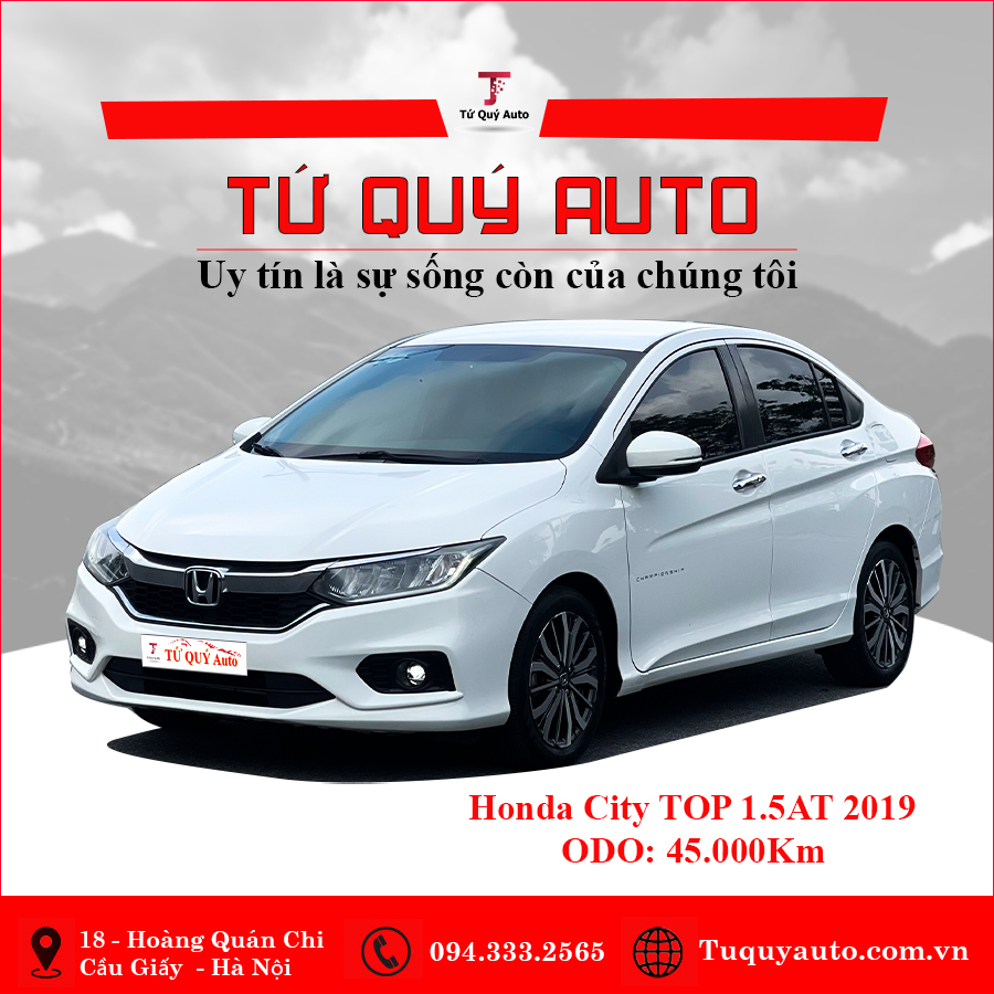 Xe Honda City 1.5TOP 2019 - Trắng