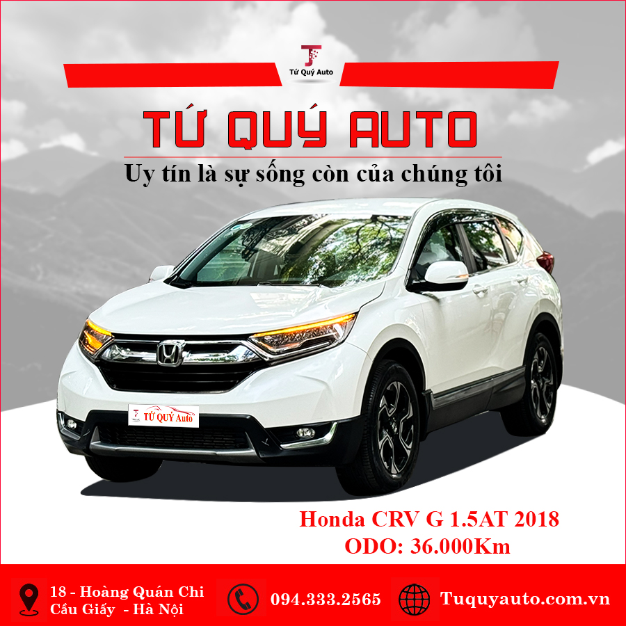 Xe Honda CRV 1.5G Turbo 2018 - Trắng